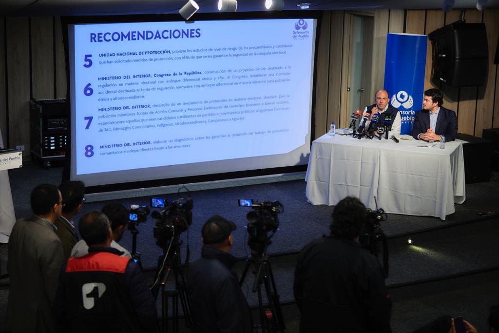 Defensoría del Pueblo advierte que 113 municipios están en alerta máxima por hechos de violencia que podrían afectar elecciones regionales