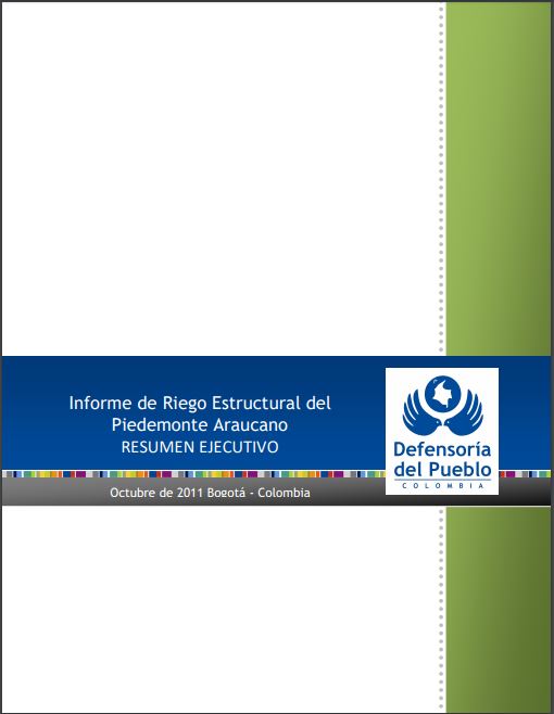 Informe de riesgo estructural del Piedemonte Araucano.